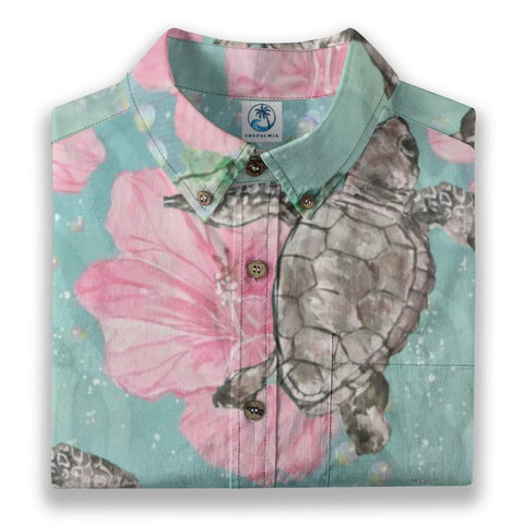 Turtle Paradise – Watercolor Hawaiian Shirt