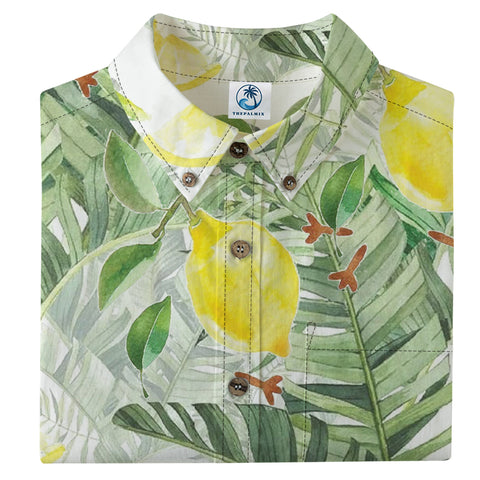 Hawaiian lemon tree for fantasy tropical plants hand-painted print shirt