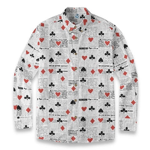 Retro Poker & Newspaper Pattern