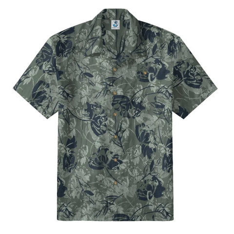 Retro floral art green tone