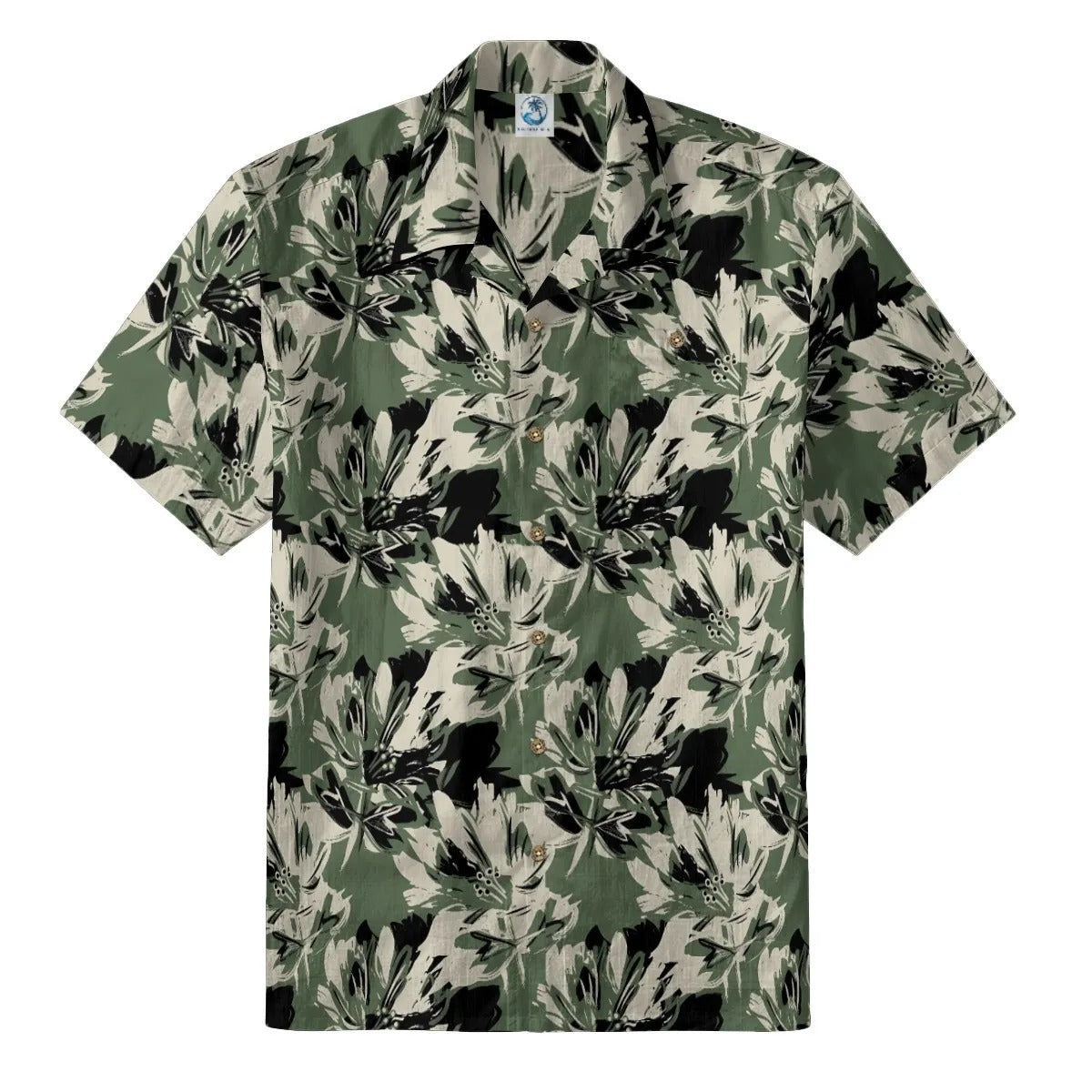 Vintage Olive Green Floral
