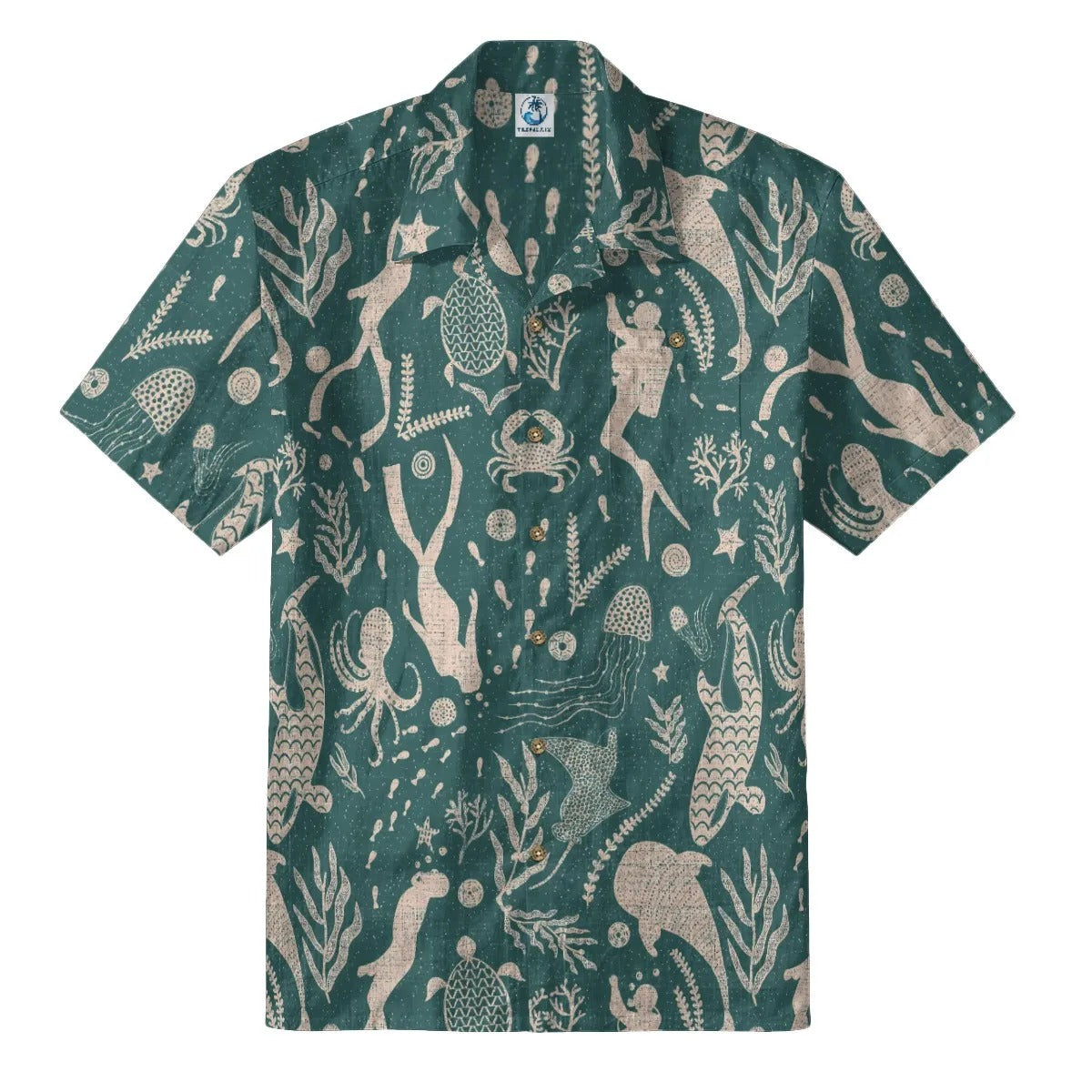 Teal Vintage Ocean Creatures