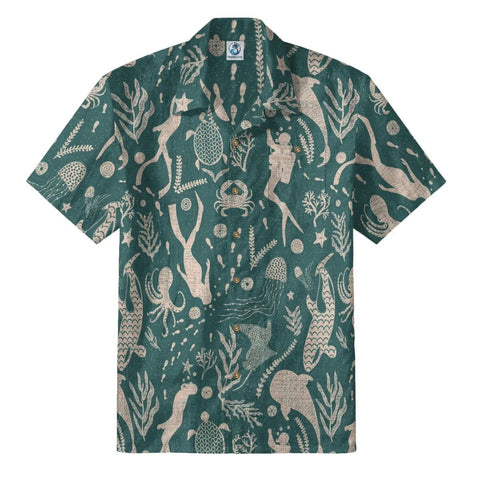 Teal Vintage Ocean Creatures