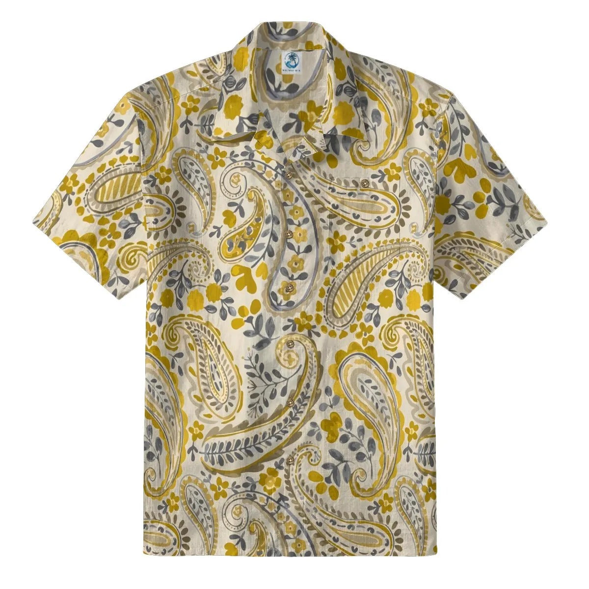 Retro yellow paisley pattern