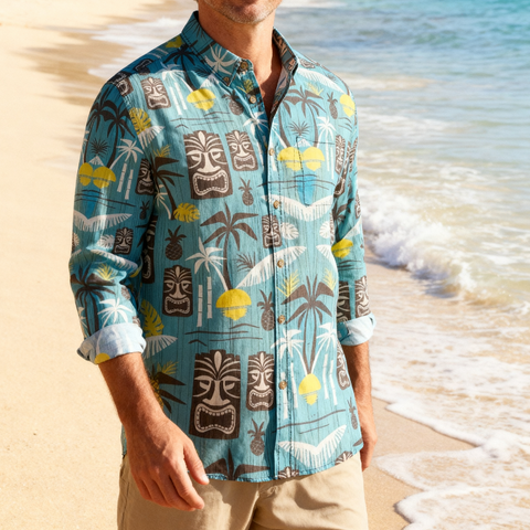 Retro Carved in Color Long-sleeve shirt