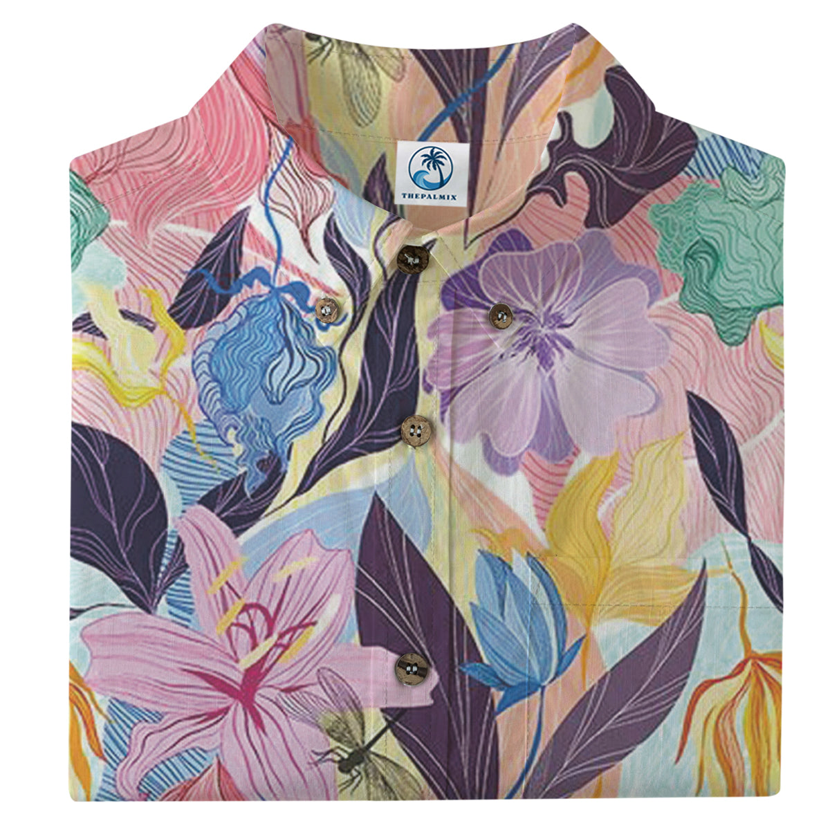 Hand-painted lily tropical xing'q printed Shirt
