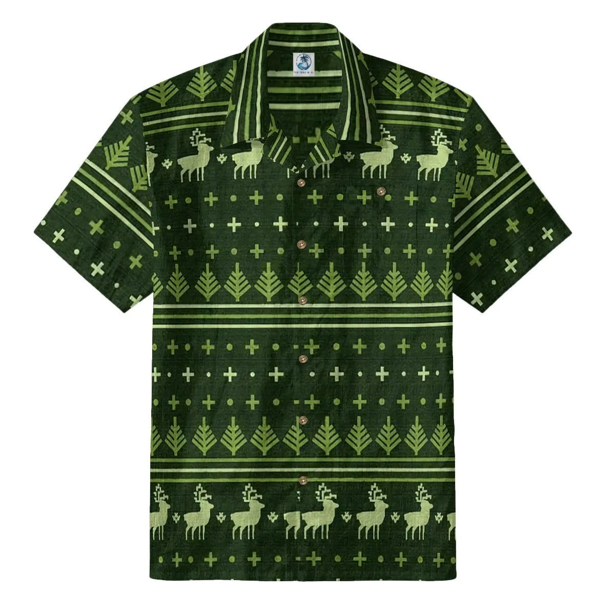 Green Retro Christmas Knit Pattern