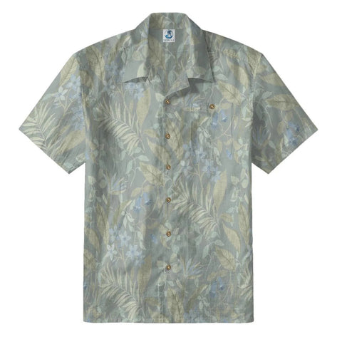 Light Sage Green Vintage Tropical Floral