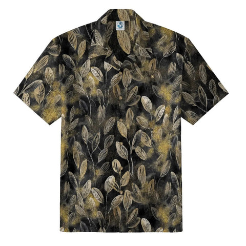 Retro Artistic Dark Leaf & Gold