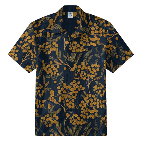 Retro Artistic Navy Gold Floral