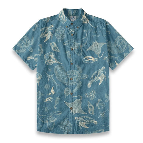 Naturalist – Vintage  bottom line drawing style Hawaiian shirt