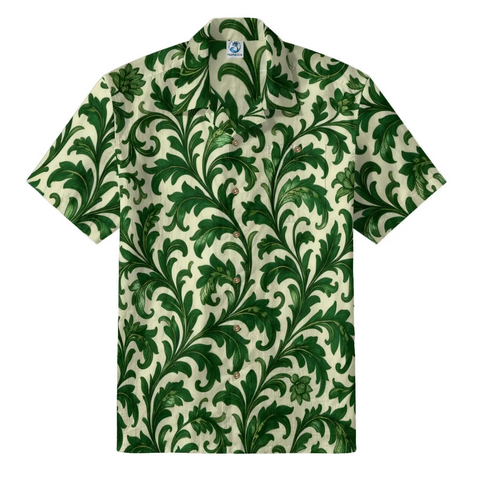 Vintage Floral Leaf Hawaiian Shirt