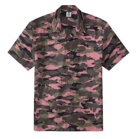 Pink Camo Hawaiian Shirt