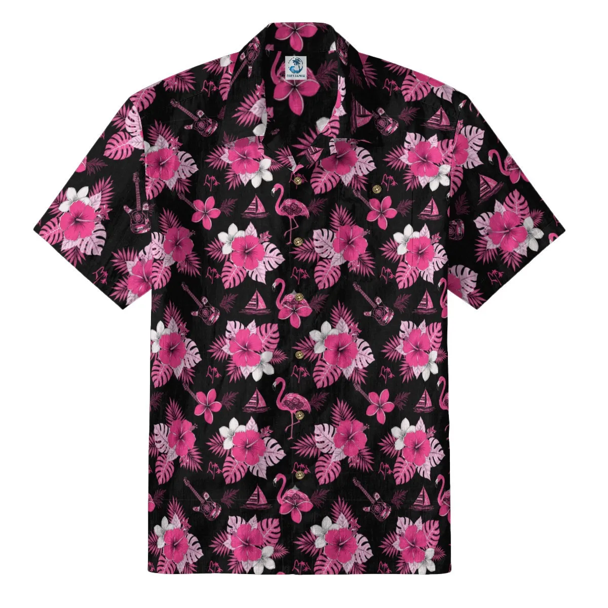 Pink Hibiscus & Flamingo