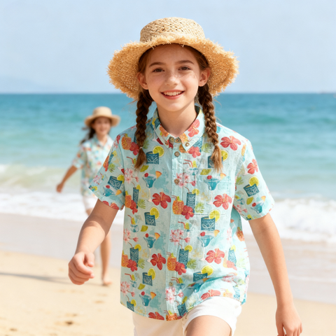 Hawaii colorful party Tiki print shirt