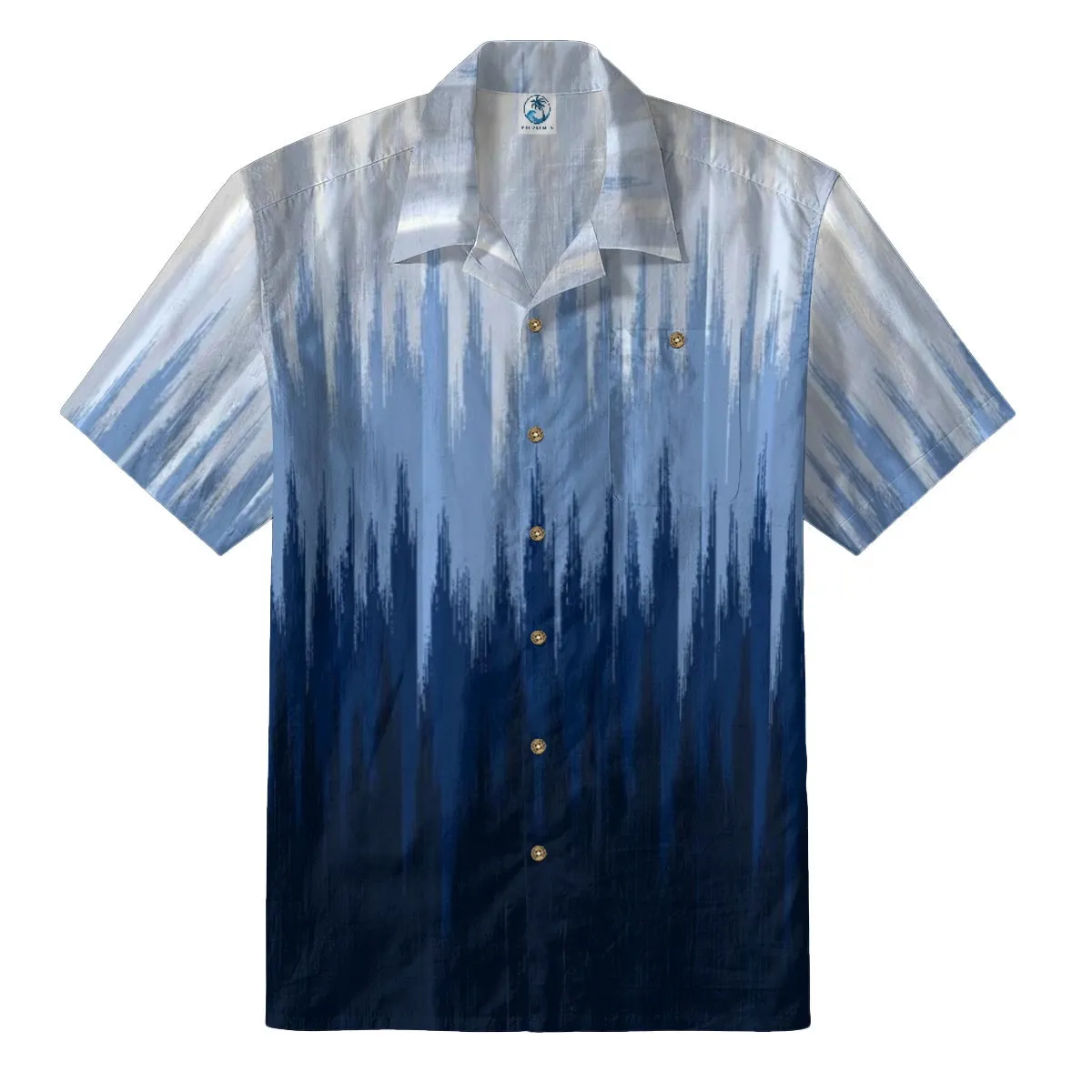 Blue Gradient Hawaiian Shirt