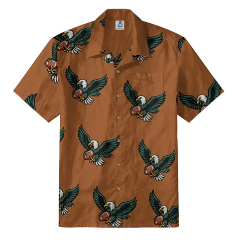 Brown Eagle Football Hawaiian Shirt