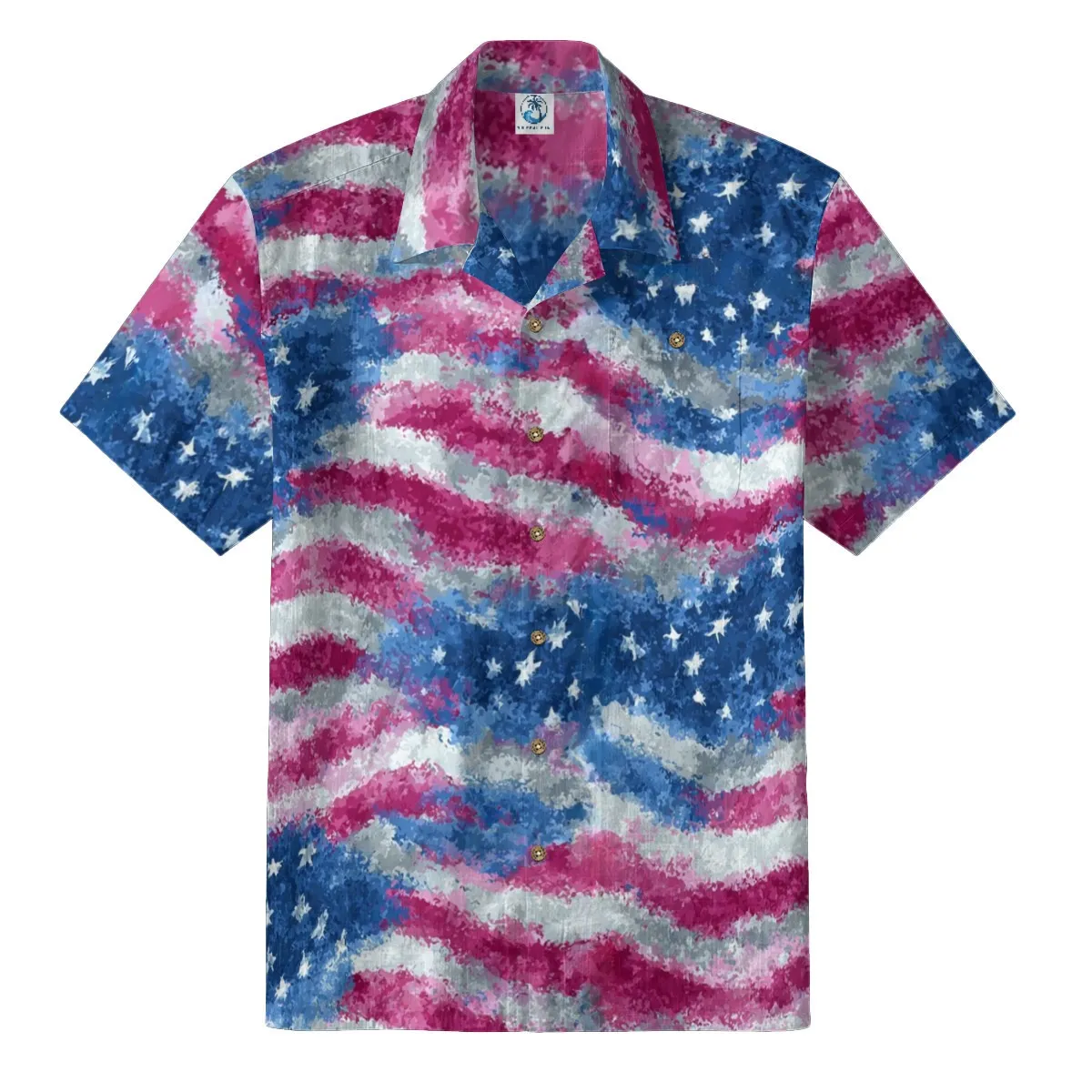 American Flag Hawaiian Shirt