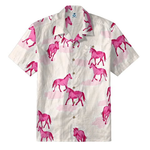 Pink Horse Hawaiian Shirt