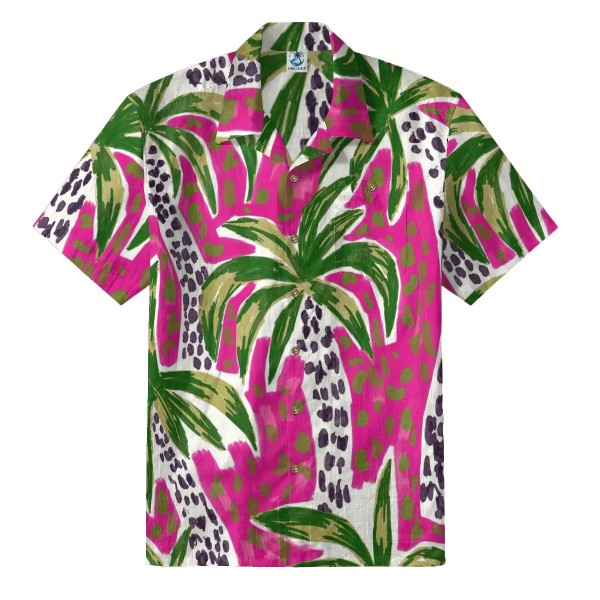 Pink Leopard Palm Hawaiian Shirt