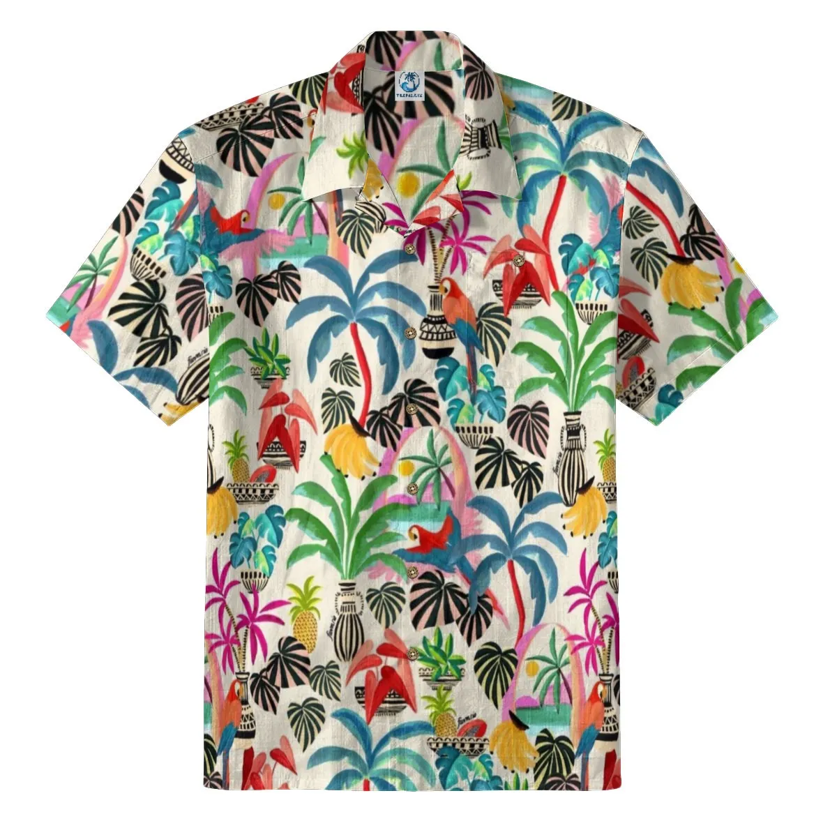 Tropical Parrot & Palm Hawaiian Shirt