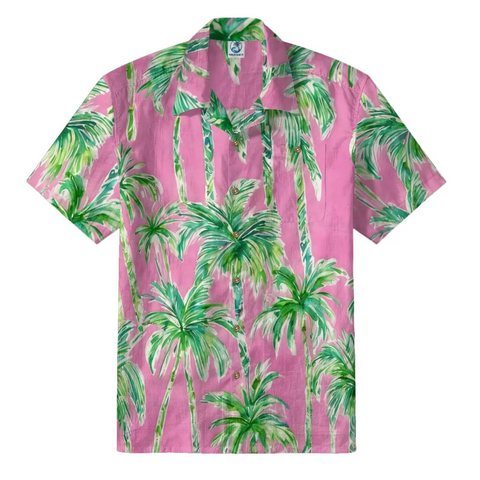 Pink Palm Tree Hawaiian Shirt