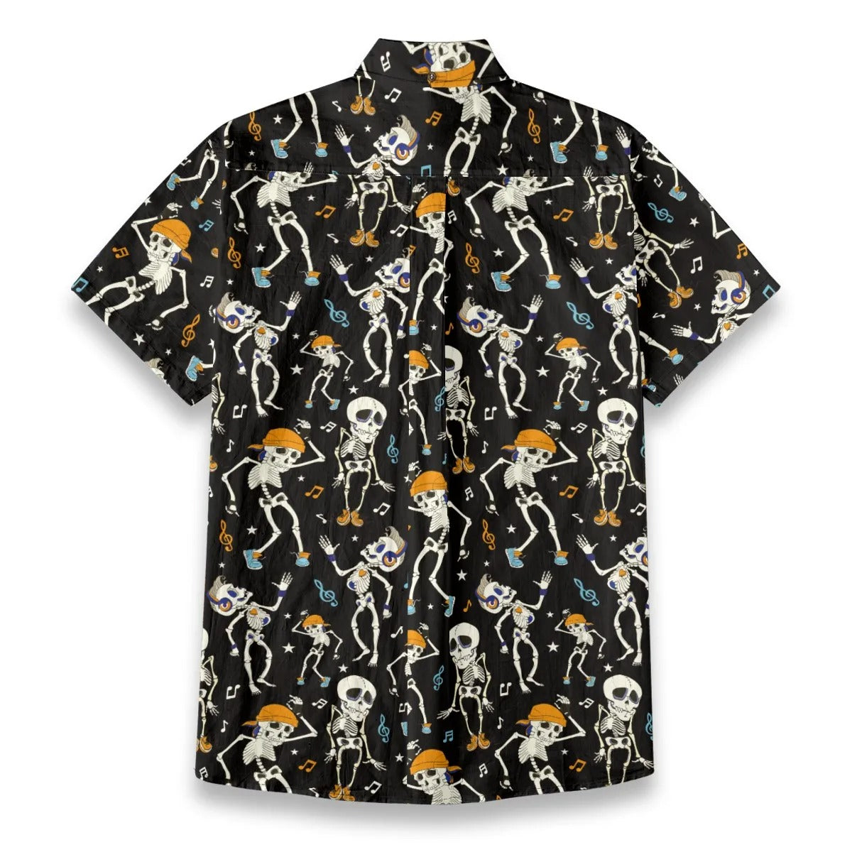 Halloween Story Music Skeleton Party Print Shirt