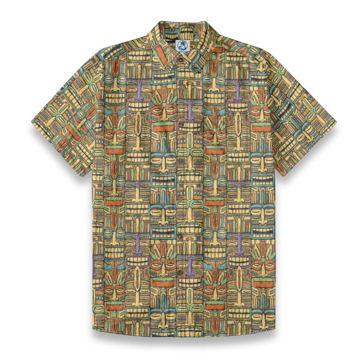 Tiki Vintage print Cotton Hawaii Shirt