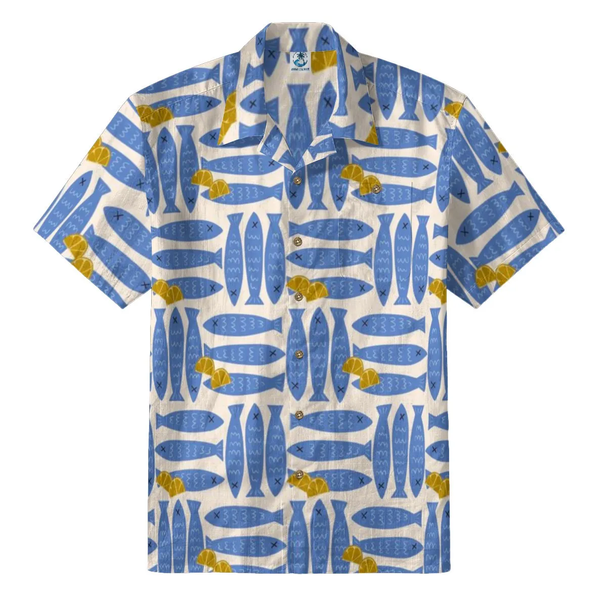 Blue Fish & Lemon Hawaiian Shirt