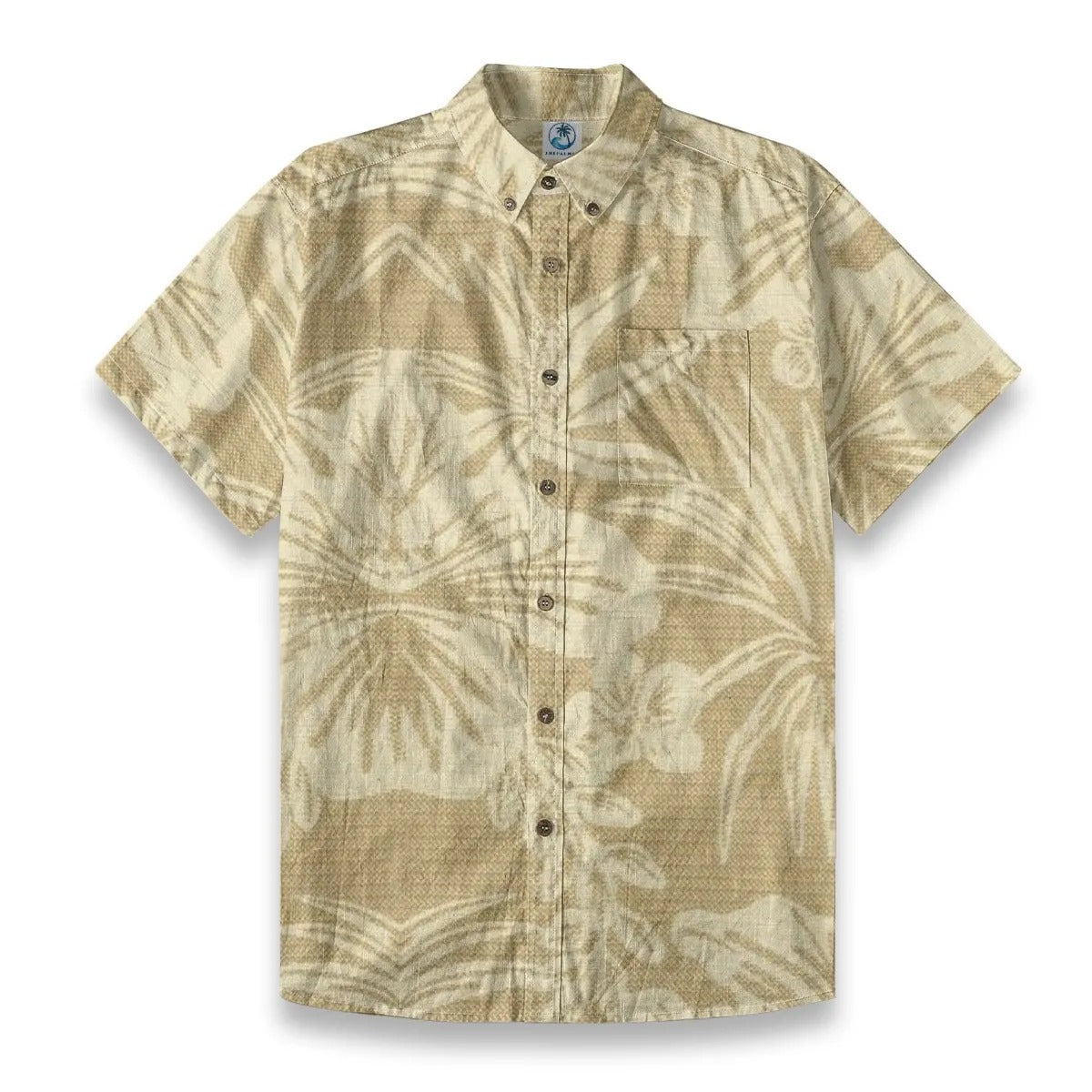 Desert Bloom – Textured Hibiscus Aloha Shirt