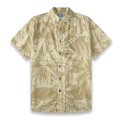 Desert Bloom – Textured Hibiscus Aloha Shirt