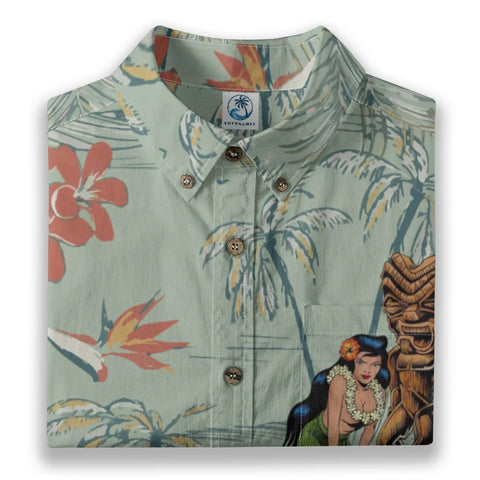 Tropical Mint Paradise – Vintage Hawaiian Elegance