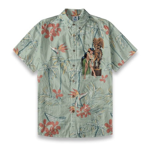Tropical Mint Paradise – Vintage Hawaiian Elegance