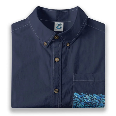 Ocean Dreams – Retro Marine Life Aloha Shirt