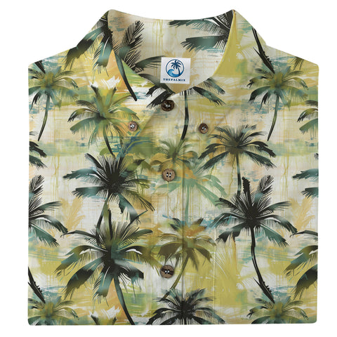 Men's Palm Tree Print Hawaiian Shirt