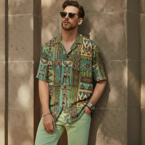 Alchemy - Retro Abstract Aloha Shirt