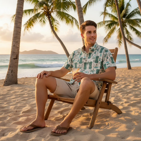 Tiki Spirit – Tribal Totem & Palm Hawaiian Shirt