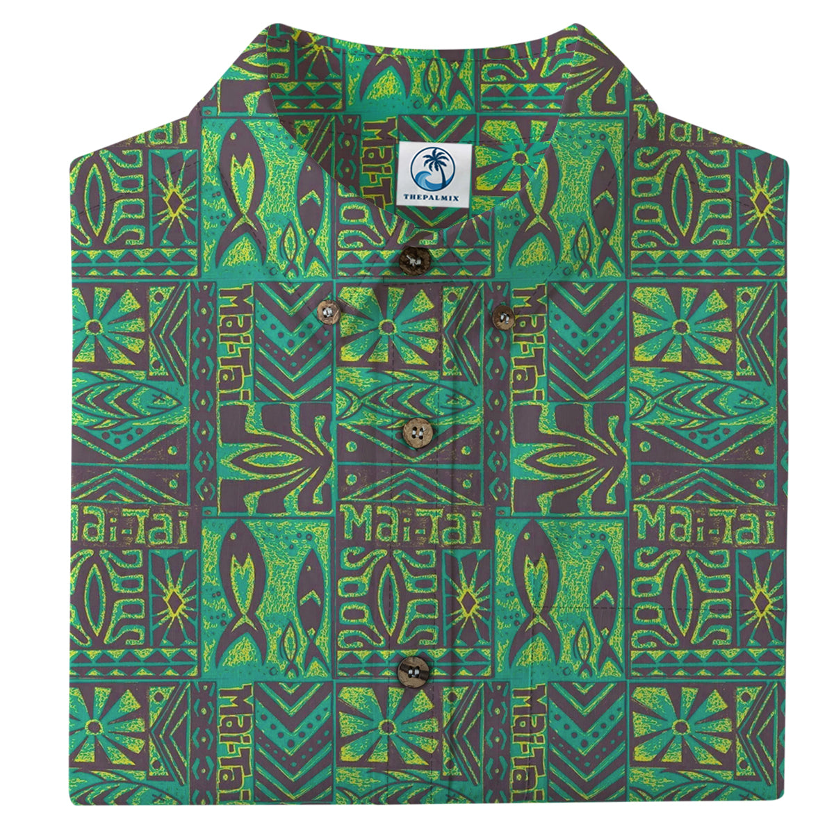 Tiki Fish print Cotton Hawaii Shirt