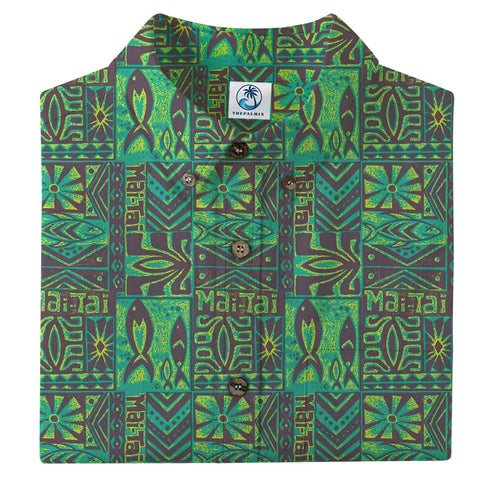 Tiki Fish print Cotton Hawaii Shirt