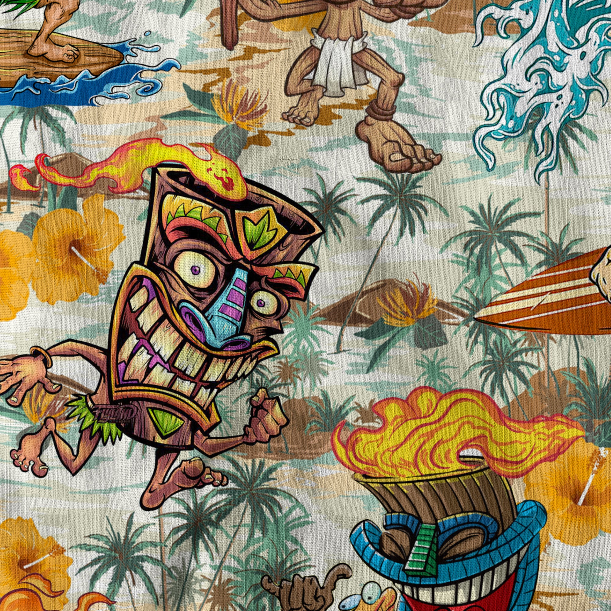 Tiki Mask Hawaii Shirt, Aloha Tiki Mask Pattern Aloha Hawaiian Shirt