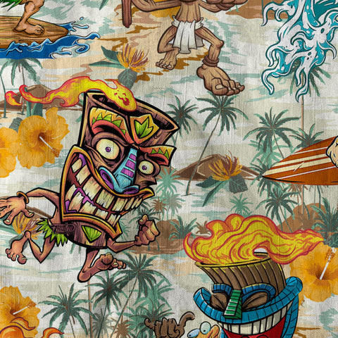 Tiki Mask Hawaii Shirt, Aloha Tiki Mask Pattern Aloha Hawaiian Shirt