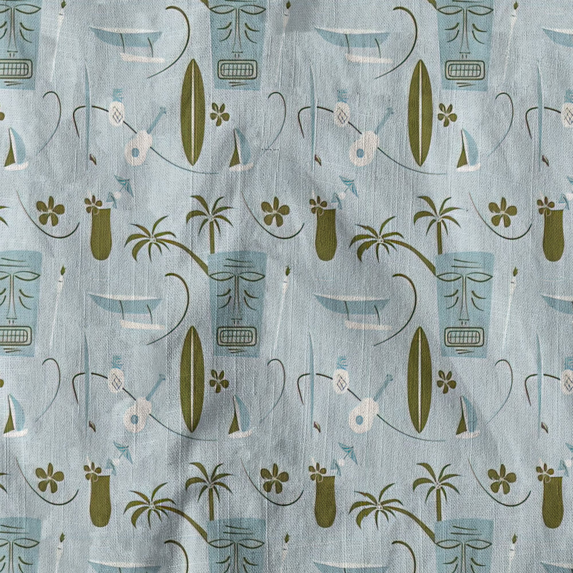 Retro Mid Century Modern Tiki Pattern Hawaii Shirt
