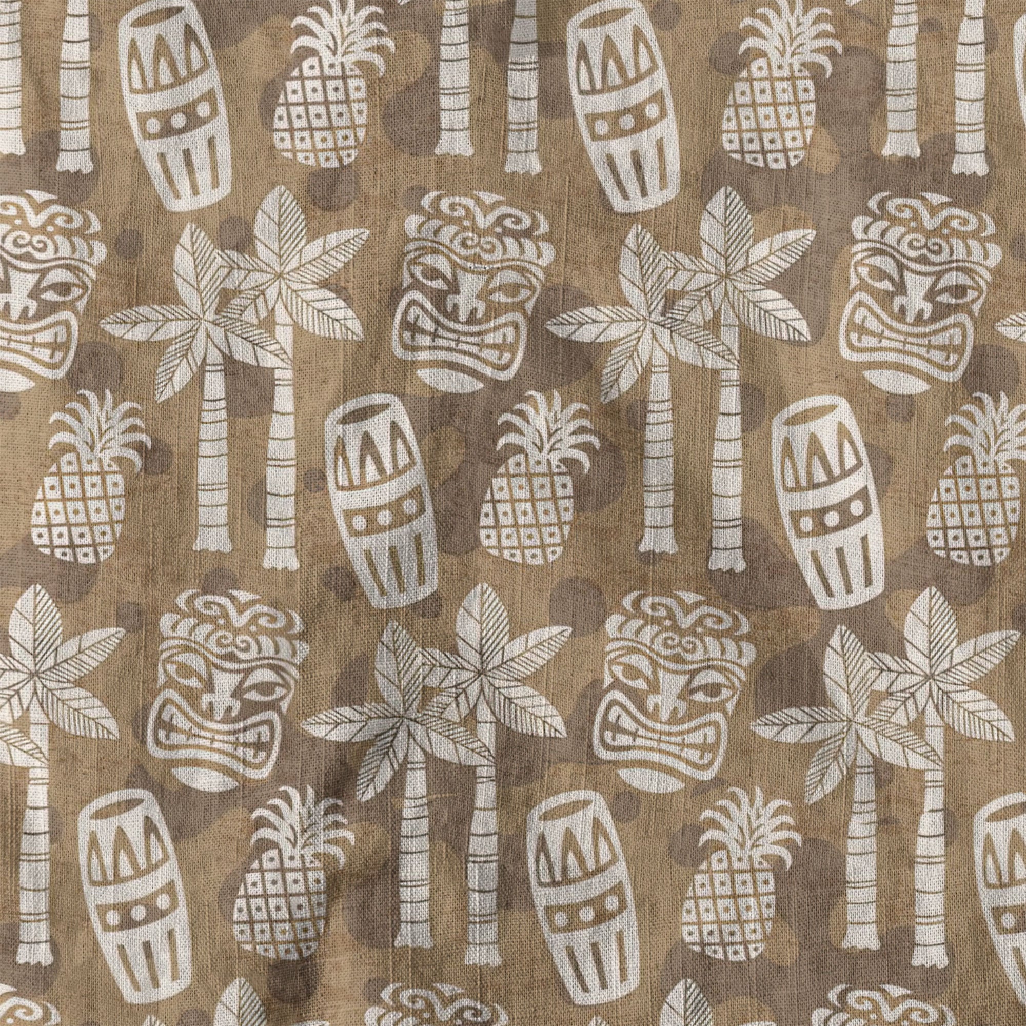 Retro Mid Century Modern Tiki Pattern Hawaii Shirt