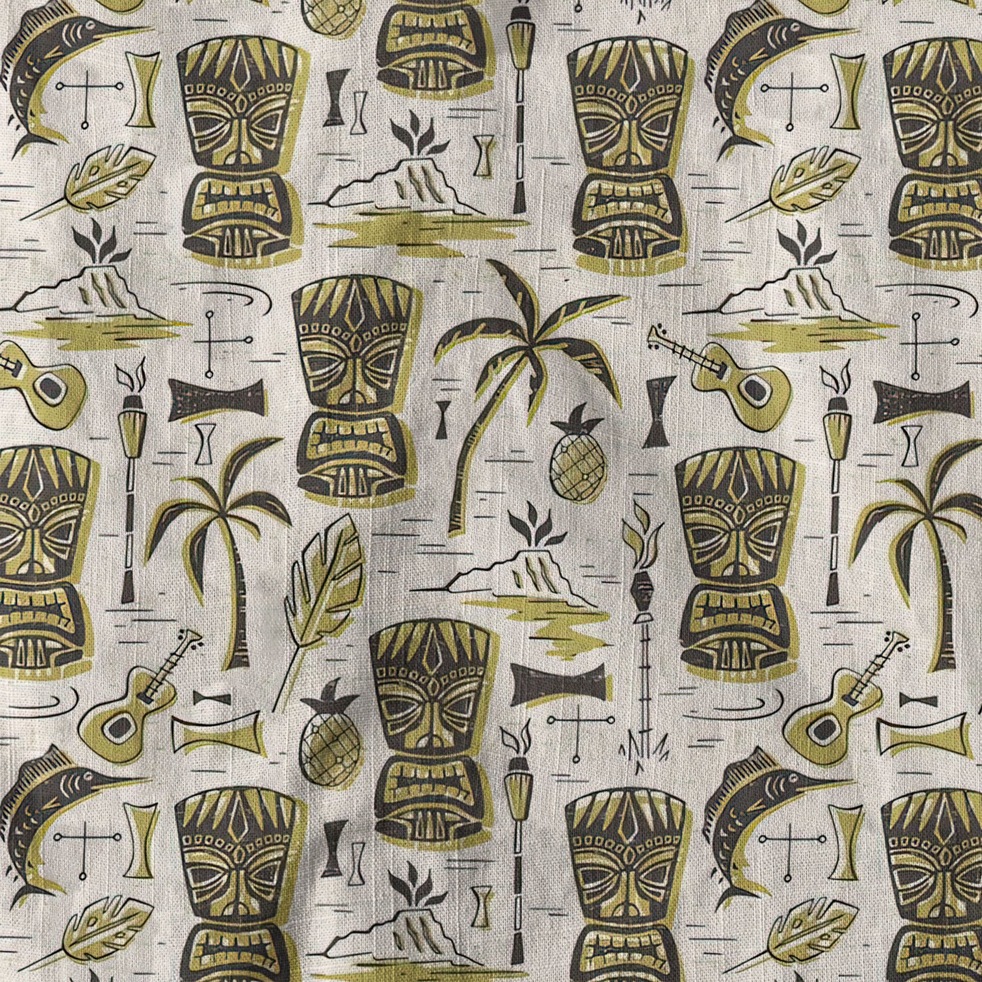 Retro Mid Century Modern Tiki Hawaii Shirt
