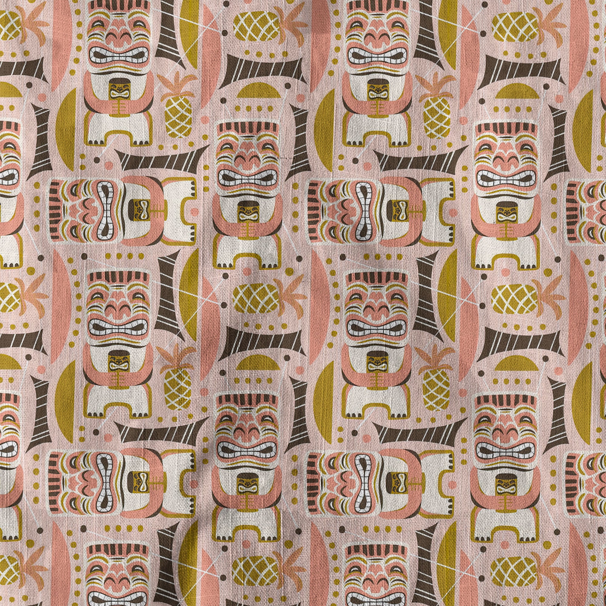 Retro Mid Century Modern Tiki Hawaii Shirt, Tropical Tiki Hawaii Shirt