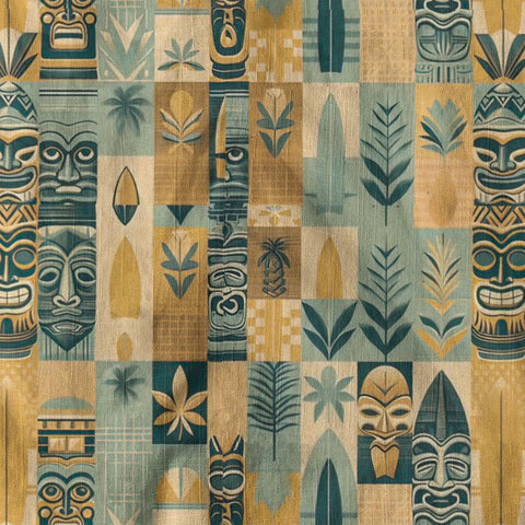 Tropical Tiki Tribal Pattern Hawaii Shirt