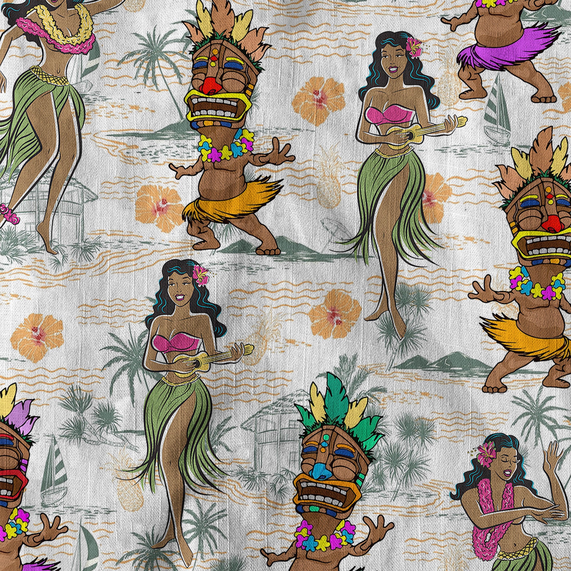 Tiki Hula Dancing Hawaii Shirt