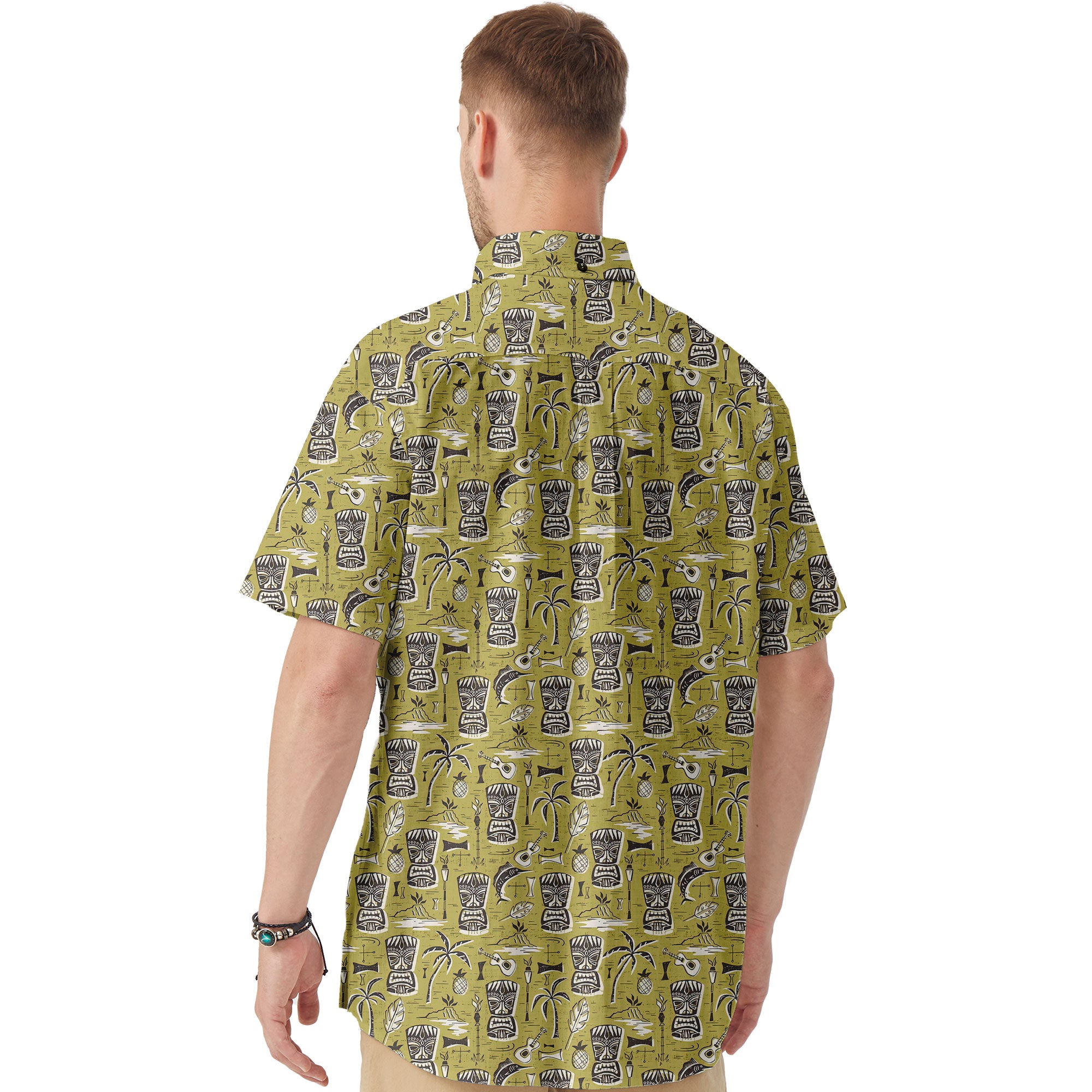Retro Mid Century Modern Tiki Hawaii Shirt, Tropical Tiki Hawaii Shirt