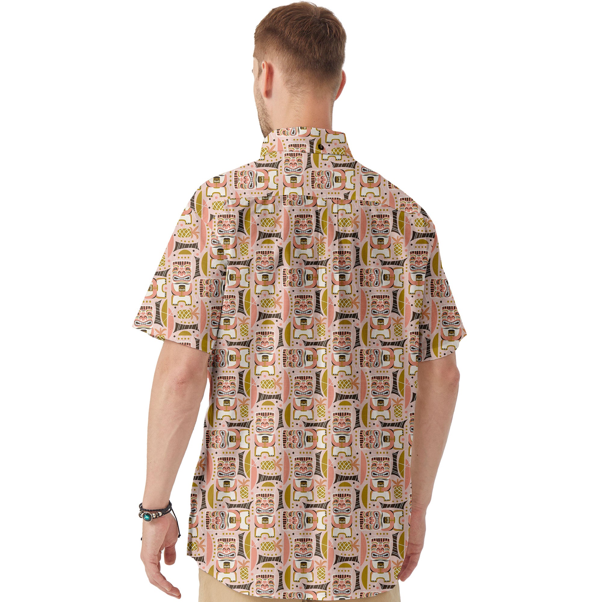 Retro Mid Century Modern Tiki Hawaii Shirt, Tropical Tiki Hawaii Shirt