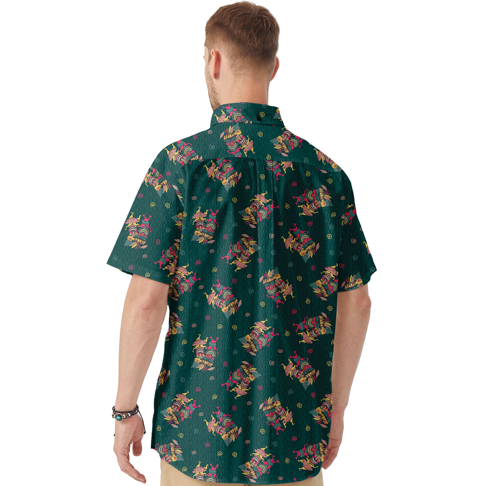 Hula Dancing Tiki Hibiscus Flower Hawaii Shirt